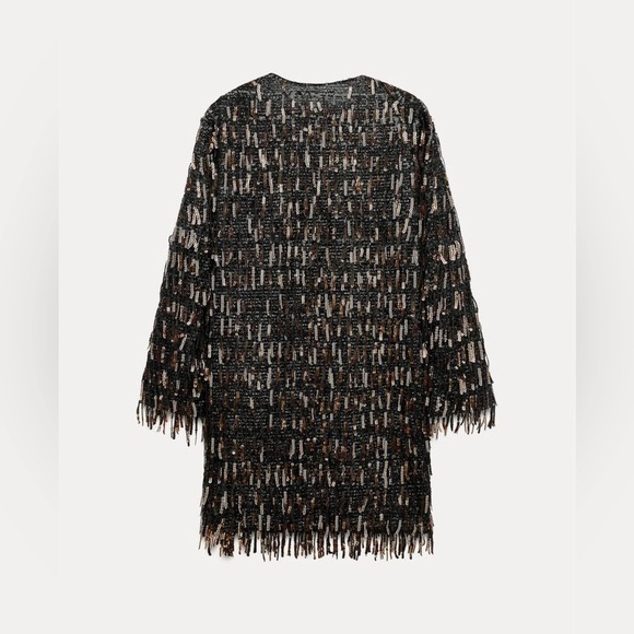 ZARA Chic Black Sequin Dress - Picture 5 of 6